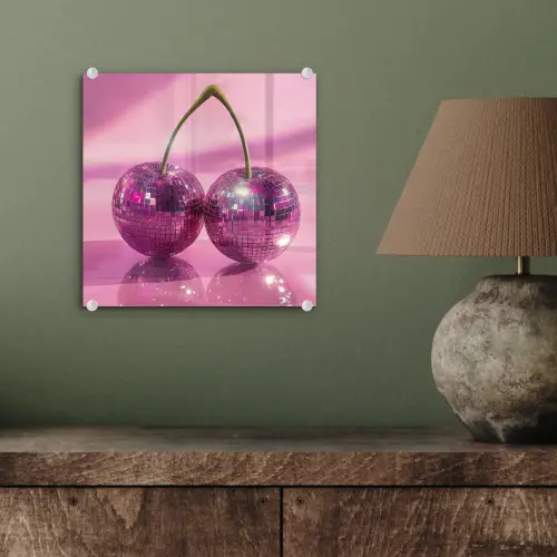 Glitter - Discobol - Roze - Kersen plexiglas 5mm klein -sfeer3