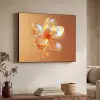 Glazen - Bloem - Oranje Textielframe zwart klein -sfeer3