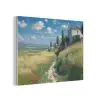Zandpad - Huis - Bomen - Grasveld PET vilt klein -3d