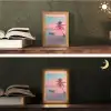 Zee - Boot - Zonsondergang Light Box met kabel (Tafellamp) klein -sfeer3