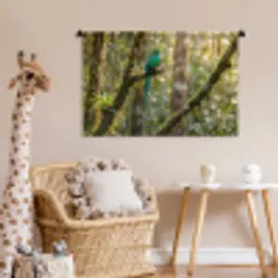 Quetzal - Jungle - Natuur - Groen Wandkleed katoen middel -wsfeer5_kind
