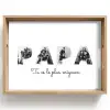 Papa - Collage de lettres Dienblad Rechthoek middel -z3d_shopping