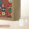 Bruin - Retro - Disco - Patroon Light Box met batterij (Wandlamp) middel 907 -USP_websiteoplaadbaarNL