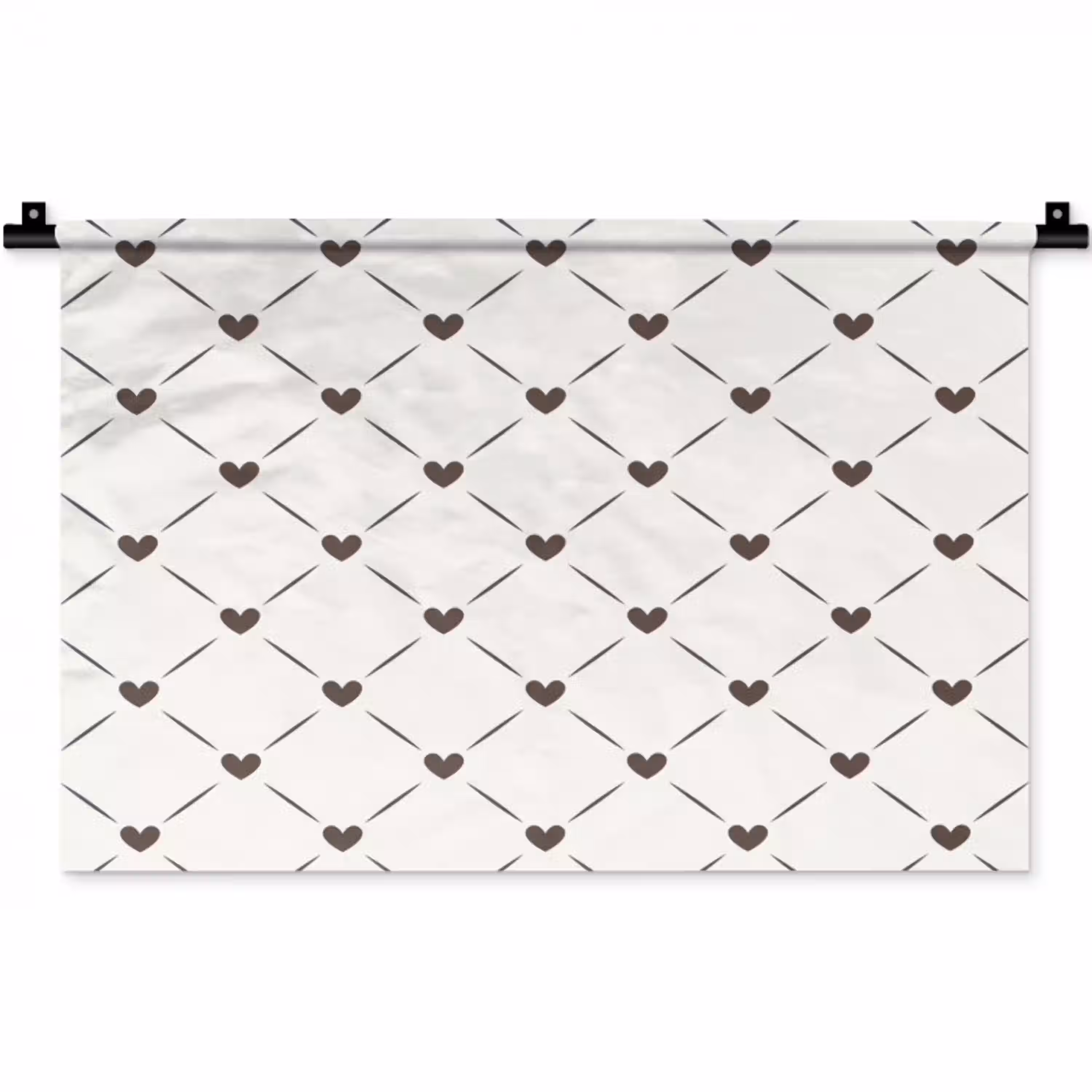 Patroon - Hartjes - Strepen - Ruiten Wandkleed katoen klein 269 -zz3d