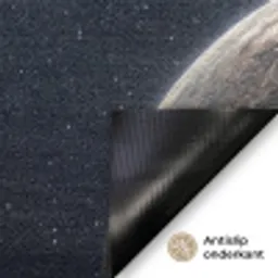 Planeten - Saturnus - Ruimte Deurmat klein -antislip_NL