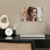 Vrouw - Verflook - Portret - Modern poster papier klein -sfeer1