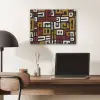 Abstract - Patroon - Rood PET vilt klein -sfeer5