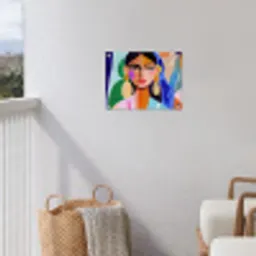 Portret - Vrouw - Modern tuinposter los doek klein -sfeer8