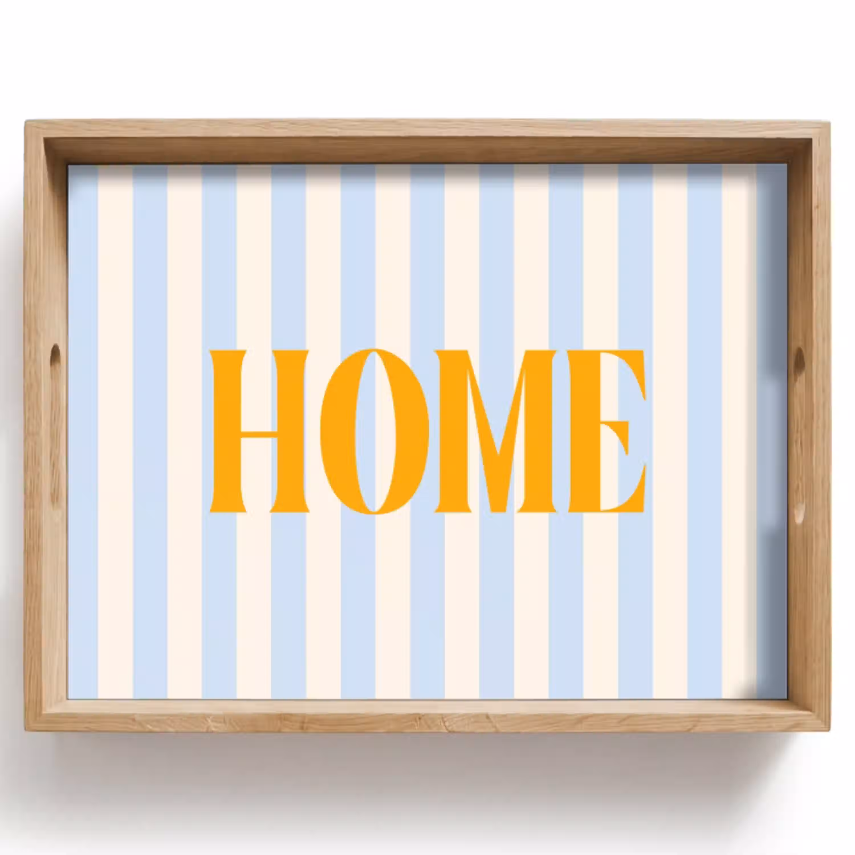 Oranje - Blauw - Strepen - Home Dienblad Rechthoek middel -z3d_shopping