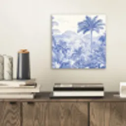 Tropisch - Jungle - Blauw aluminium wit klein -sfeer1