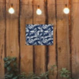 Botanisch - Patroon - Blauw tuinposter los doek klein 239 -sfeer1