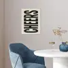 Cheers - Japandi - Zwart - Letters poster papier klein -sfeer3