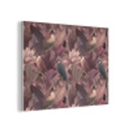 Vogels - Bladeren - Roze PET vilt klein 837 -3d