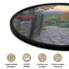 Landschap - Hek - Pad - Zonsondergang - Natuur Fotolijst rond zonder passe partout klein -closeup_NL