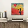 Banksy - Kunst - Graffiti - Meisje - Street art plexiglas 5mm klein -sfeer1
