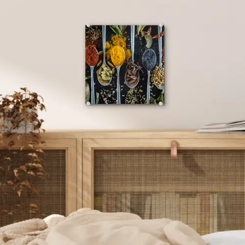 Kruiden - Lepel - Specerijen - Zwart - Keuken plexiglas 5mm klein -sfeer4