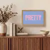 Pretty - Roze - Blauw - Golvend Light Box met kabel (Tafellamp) klein -sfeer2