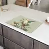 Gele kuifkaketoe - paradijsvogelbloemen - Groen Inductie beschermer vinyl 3mm klein -sfeer8