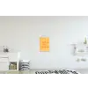 Gestreept - Geel - Sunshine - Letters textielposter latten blank klein -kinderkamer