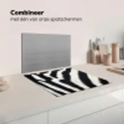 Zebra - Vacht - Klassiek - Zwart - Wit Inductie beschermer vinyl 3mm middel -wsfeer7_website