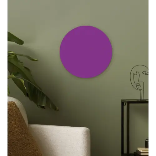 Paars - Kleuren - Effen Wandcirkel kunststof plaat 5mm dik klein 188 -sfeer3