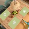 Kiwi - Lijntekening - Minimalistisch - Groen Placemat vinyl groot -zzsfeer5_Kitchenyeah-website