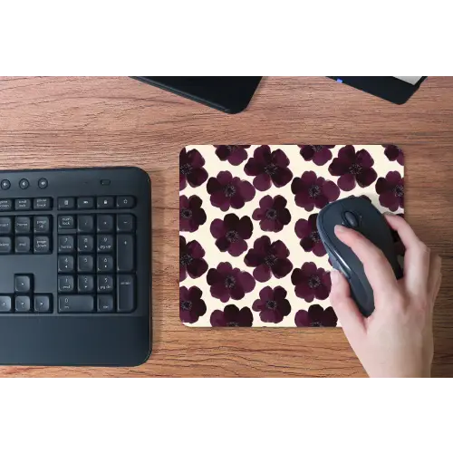 Bloemen - Aquarel - Paars muismat rubber klein 262 -toetsenbord