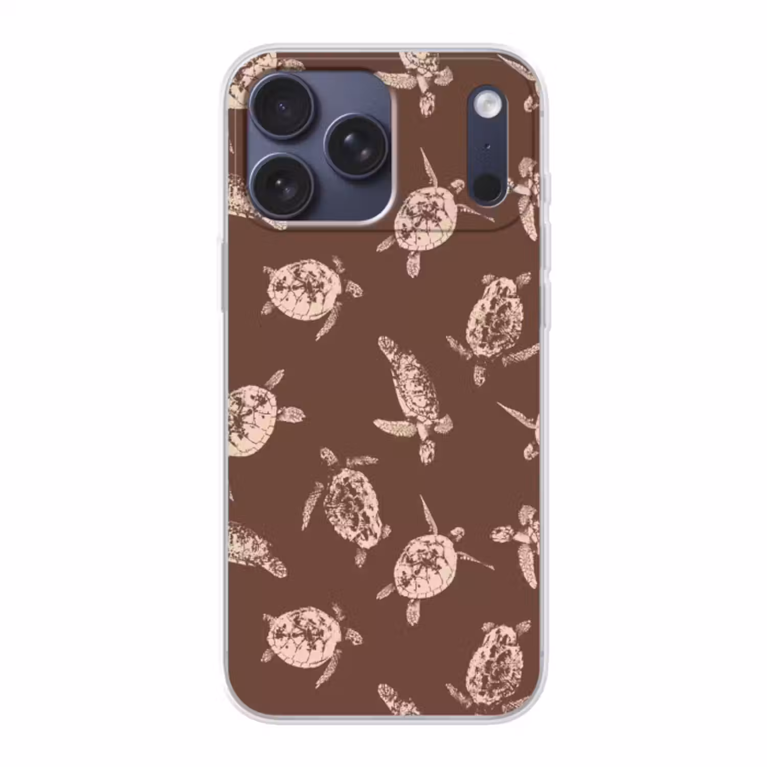 Telefoonhoesje Softcase - Schildpadden - Patroon - Bruin - Beige