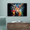 Hert - Graffiti - Dieren - Kleuren canvas 2cm klein -sfeer4