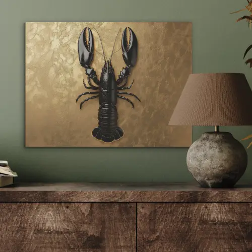Kreeft - Zwart - Goud - Luxe PET vilt klein -sfeer2