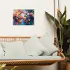 Bloemen - Tak - Artistiek - Roze tuinposter los doek klein -sfeer7