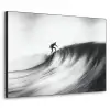 Surfer - Golf - Vervaagd - Zwart Textielframe zwart klein -3d