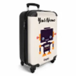 Paarse pixel NBS - Handbagage koffer - Kinderen Unisex middel -productfoto_3d