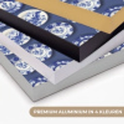 Borden - Floraal - Blauw Textielframe zwart klein 947 -USP_kleurenNL