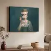 Klassiek - Sierlijk - Roze Textielframe - compleet frame klein -sfeer3