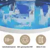 Taj Mahal - Ramadan - Blauw - Islamitische Akoestische PET Vilt - Rond klein -closeup_NL