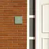 Effen olijfgroen - Klassiek Naambord Vierkant klein -sfeer3-XS