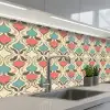 Barok - Retro - Kleurrijk keuken achterwand 2 middel 871 -3d_schuin