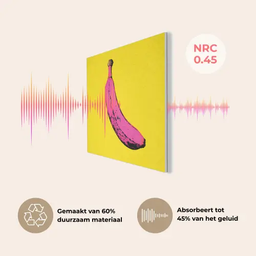 Banaan - Grafisch - Geel PET vilt klein -USP_NL