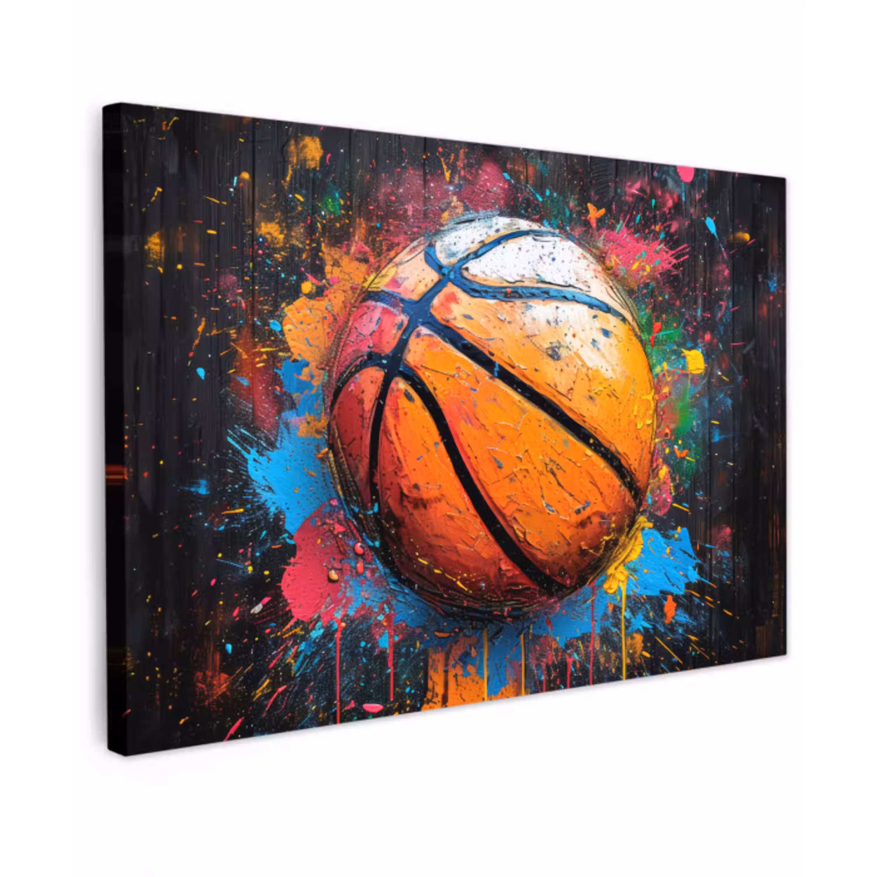 Graffiti - Basketbal - Verf - Sport canvas 2cm klein -z3d
