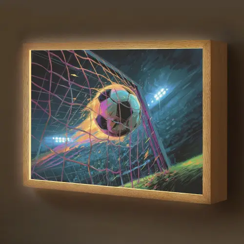 Goal - Voetbal - Vuur - Stadion Light Box met batterij (Wandlamp kind) middel -z3d_website