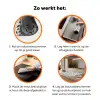 Patroon - Blauw- Beige Inductie beschermer vinyl 3mm klein 276 -zzzzzzz-td-werking