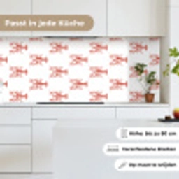 Kreeften - Rood - Patroon keuken achterwand 2 middel -sfeer4_DE