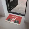 Kerstgroet - Sneeuw - Rood Deurmat klein -sfeer5