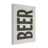 Beer - Vintage - Zwart - Beige PET vilt klein -3d