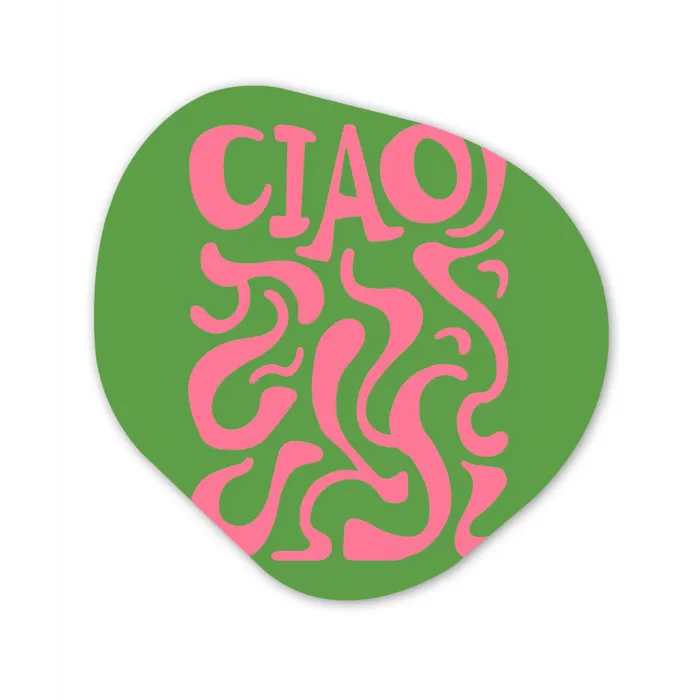 Abstract - Roze - Ciao - Vormen Wandcirkel Organisch Forex 3mm klein -3d