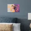 Abstract - Vrouw - Bloemenkroon - Goud poster papier klein -sfeer2