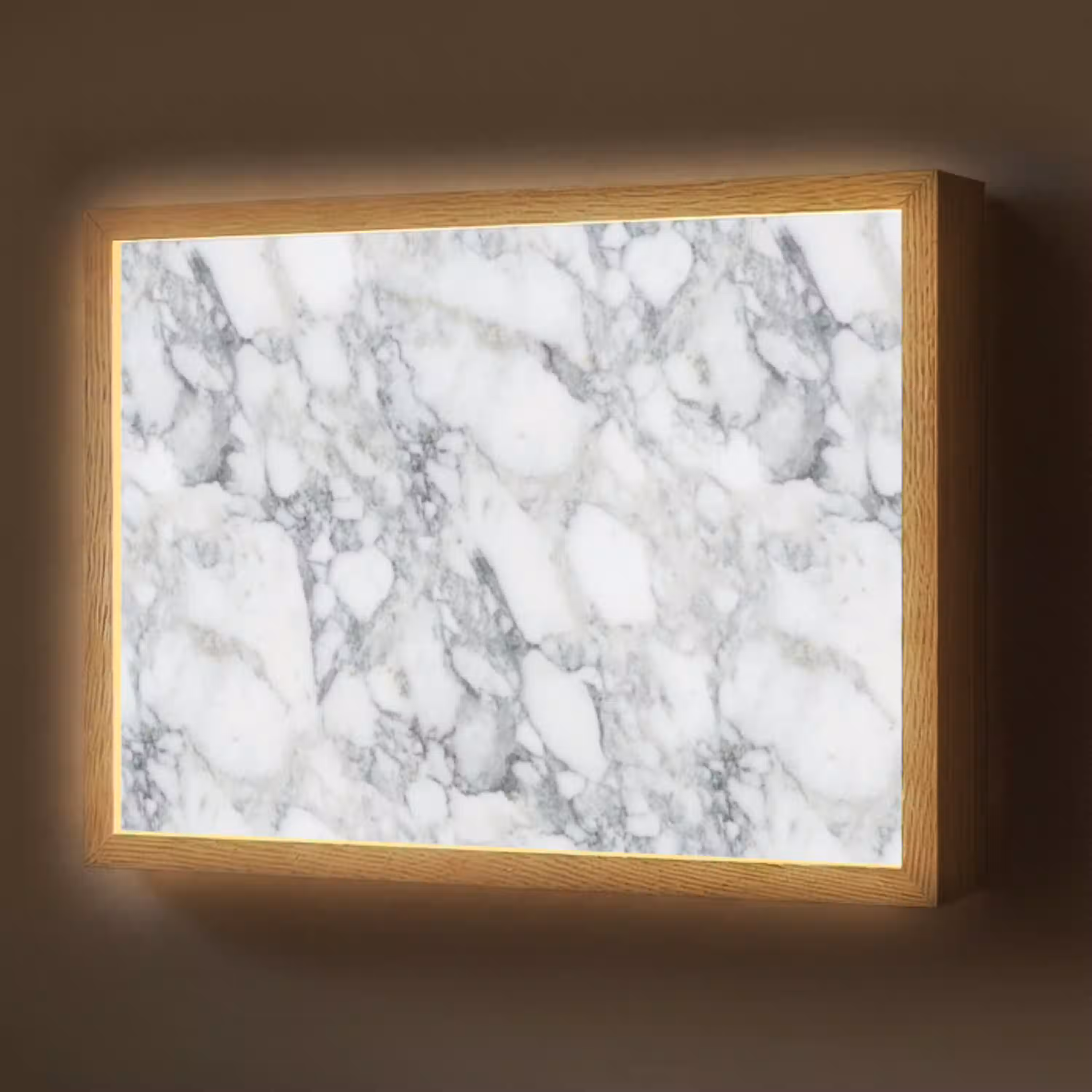 Mozaïek - Marmer - Wit - Onregelmatig Light Box met batterij (Wandlamp) middel 907 -z3d_website