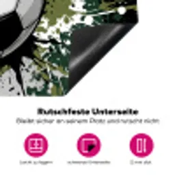 Voetbal - Verf - Spetters - Groen Inductie beschermer vinyl 3mm klein -zzzzzzz-lf-onderkant