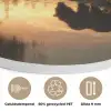 Beer - water - Bos - Ochtendlicht Akoestische PET Vilt - Rond klein -closeup_NL